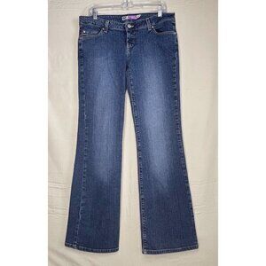 Vintage Y2K Anchor Blue Bootcut Jeans Women's 11 Dark Wash Denim Low Rise 31x31